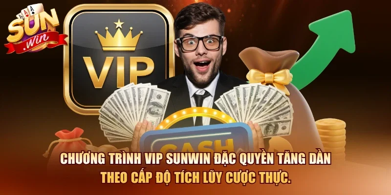 Chương trình VIP SUNWIN đặc quyền tăng dần theo cấp độ tích lũy cược thực.